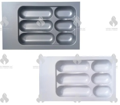 19.101 ПВЦ поставка за прибори, сива