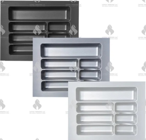 19.101 ПВЦ поставка за прибори, сива