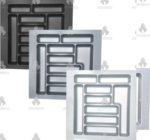 19.101 ПВЦ поставка за прибори, сива