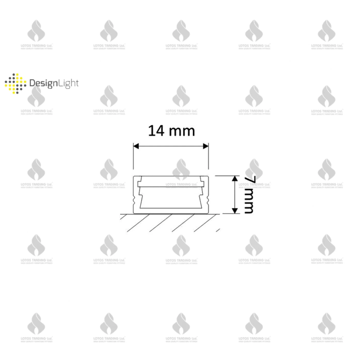 31.252 Алуминиев профил за LED лента 7x14 - 3м
