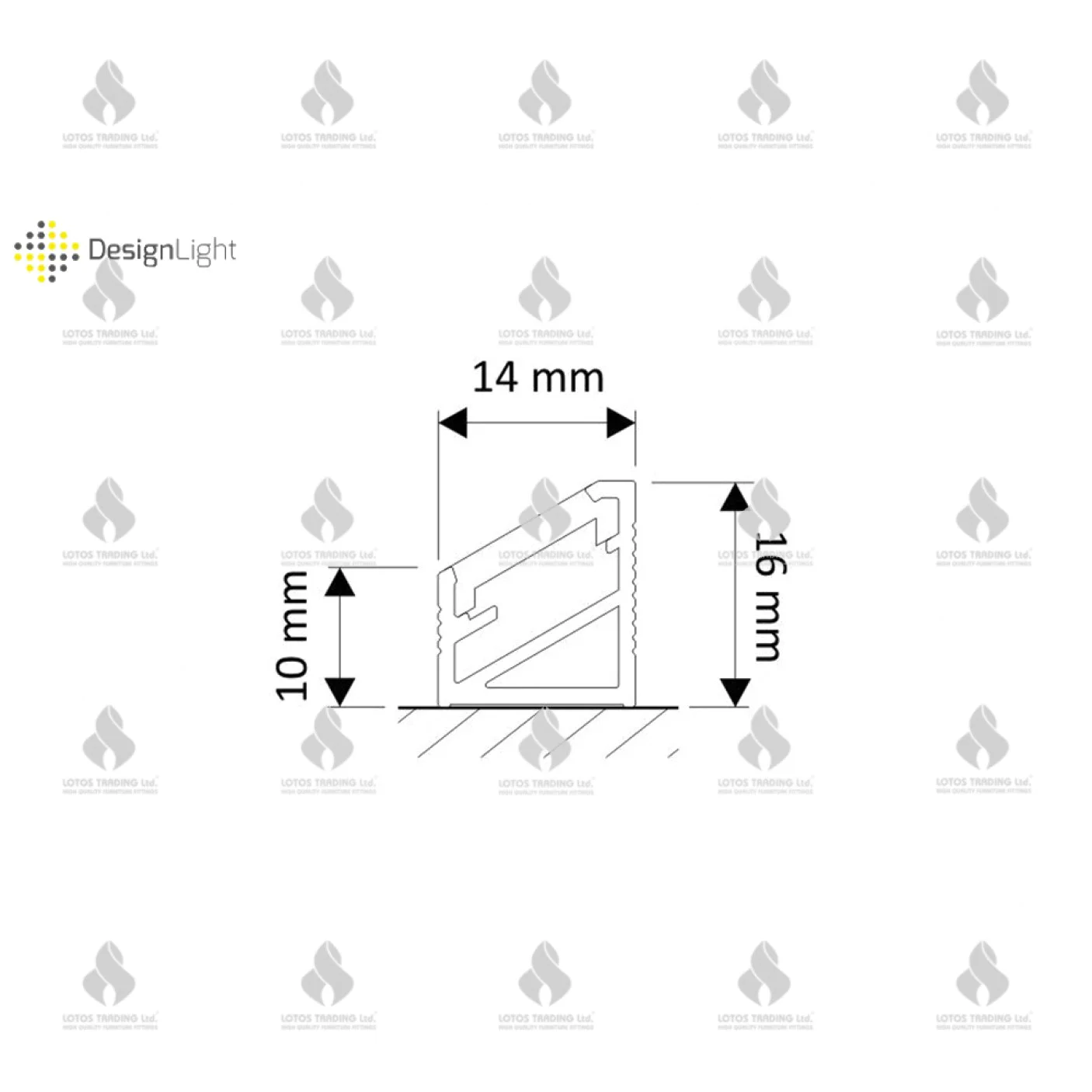 31.255.07 Алуминиев профил за LED лента с наклон