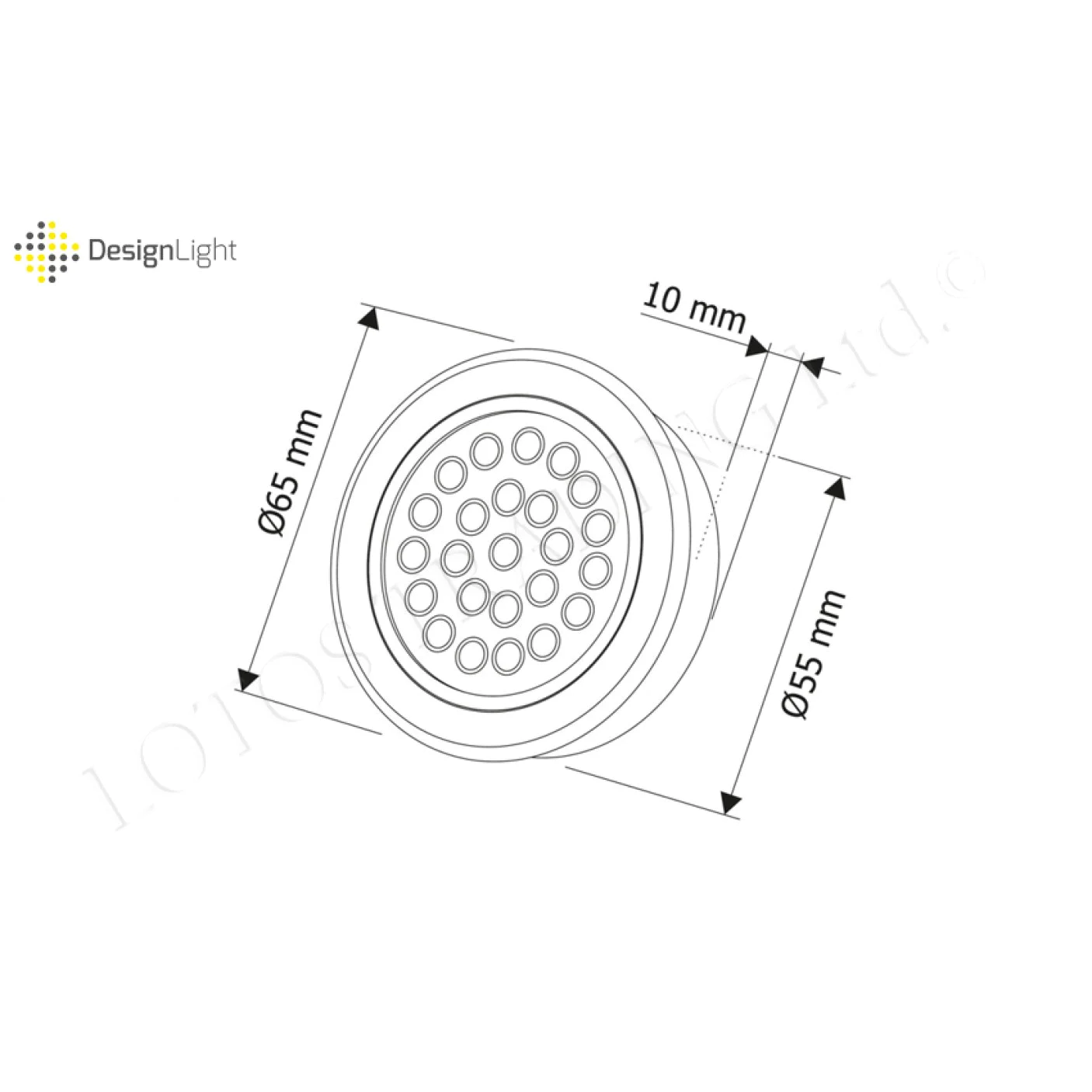 31.300 OVAL ЛЕД ЛУНА 2W 12VDC