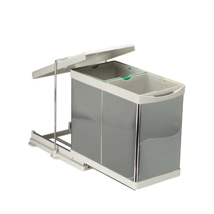 19.100.39 Кош за вграждане с два контейнера 14+14л