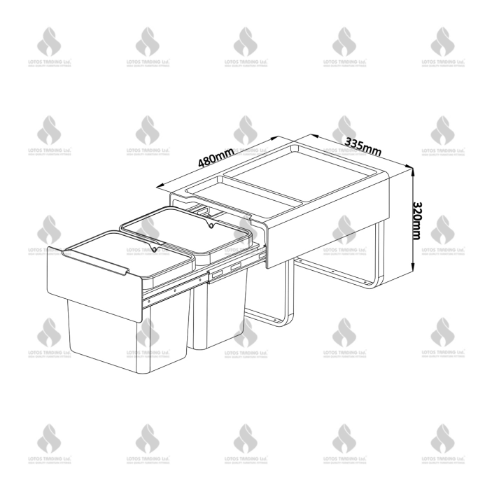 19.100.54 Кош за вграждане 30л
