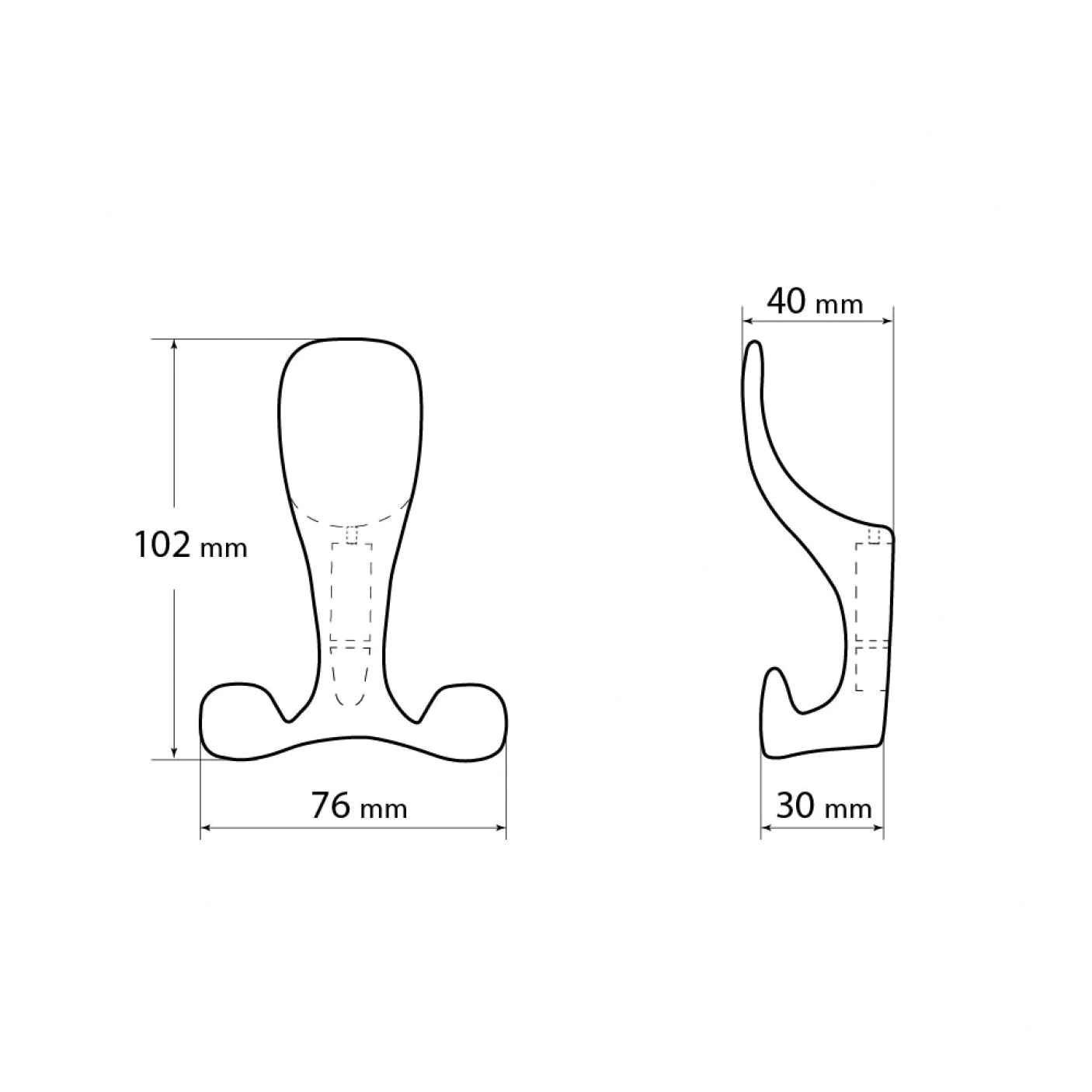 14.008.15 Мебелна закачалка злато инокс