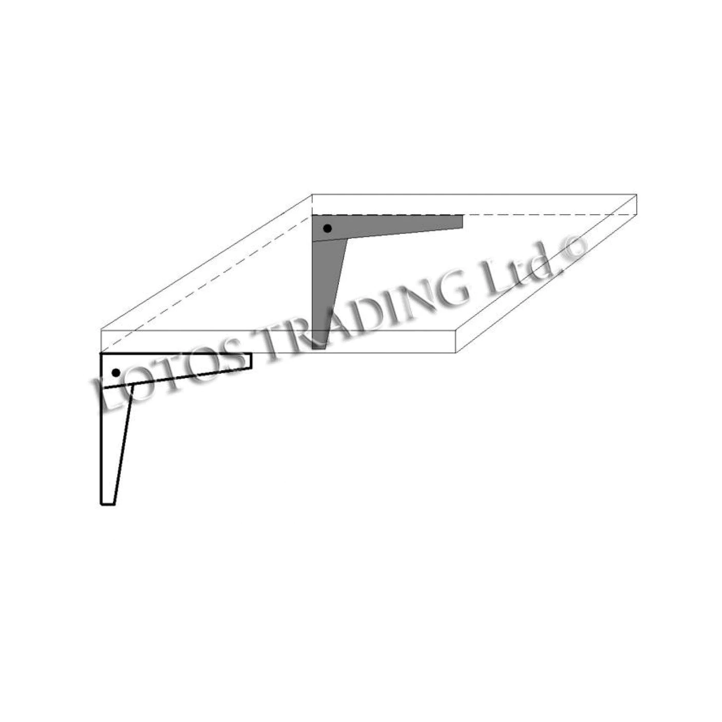 04.42 Механизъм за падащ плот бял - к-кт 2бр