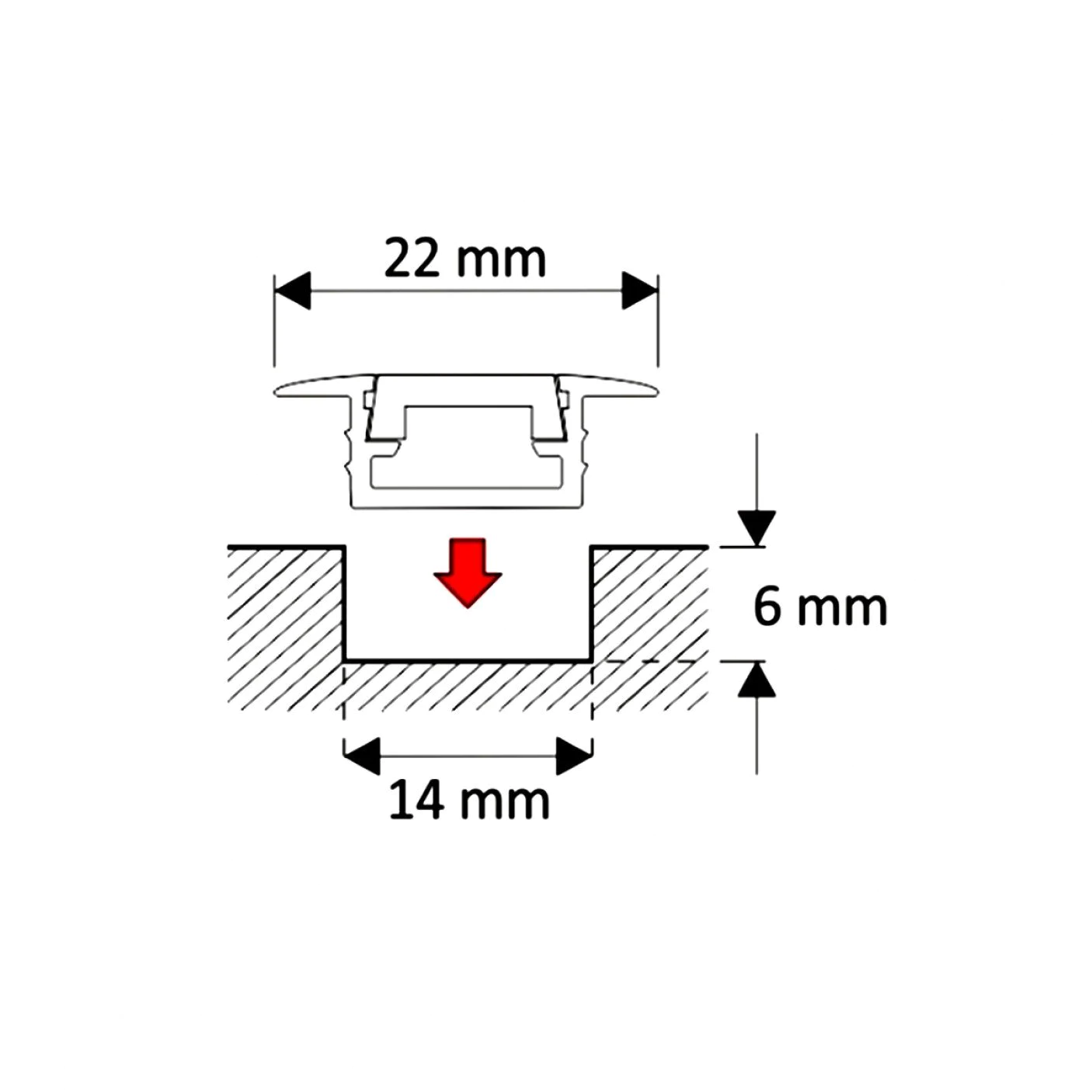 31.260.03 Алуминиев профил за LED лента за вкопаване